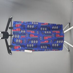 NWT- LuLaRoe- Cassie Skirt - Blue Southwest Pattern - Sz M